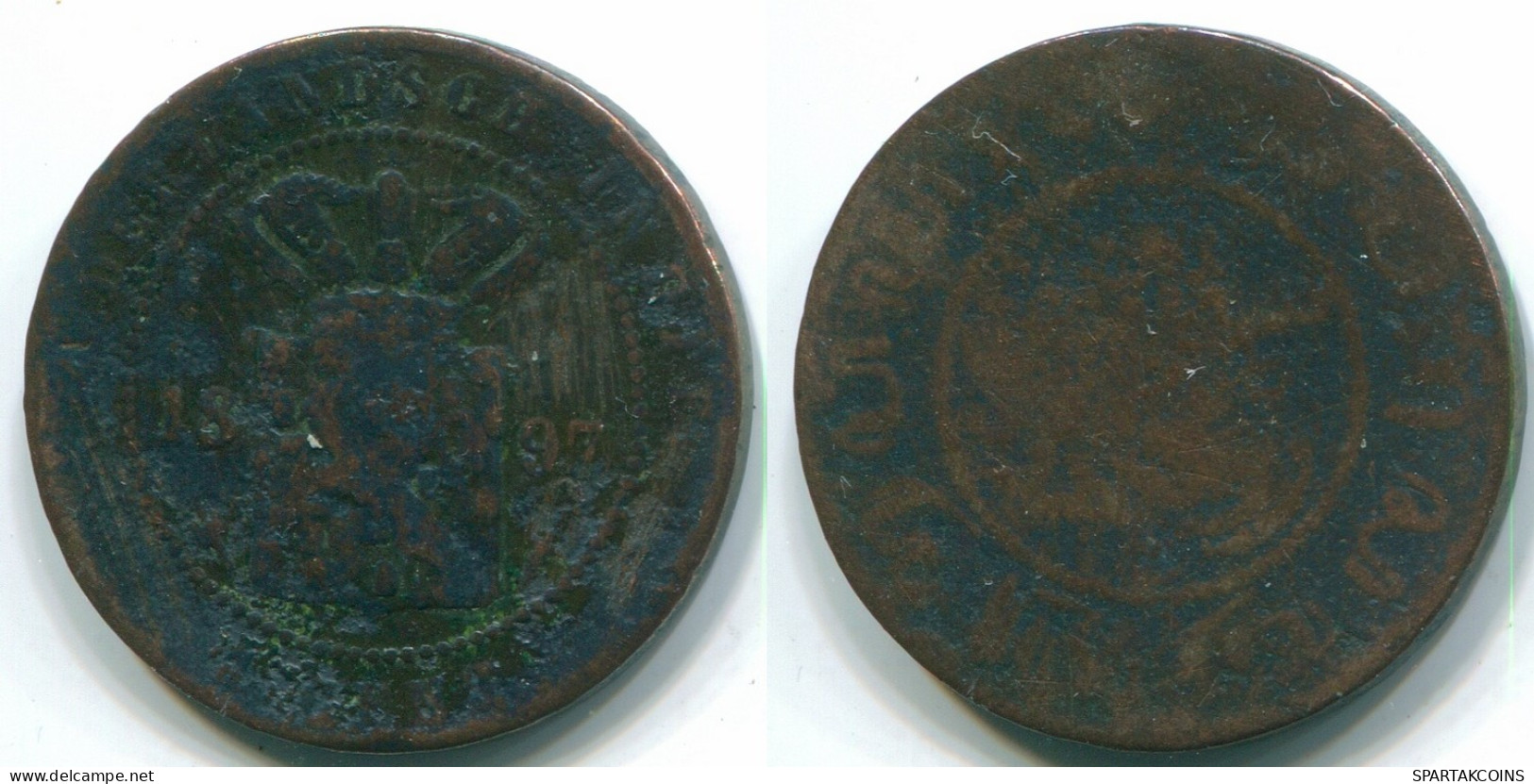 1 CENT 1897 INDIAS ORIENTALES DE LOS PAÍSES BAJOS INDONESIA Copper #S10064.E - Indes Néerlandaises