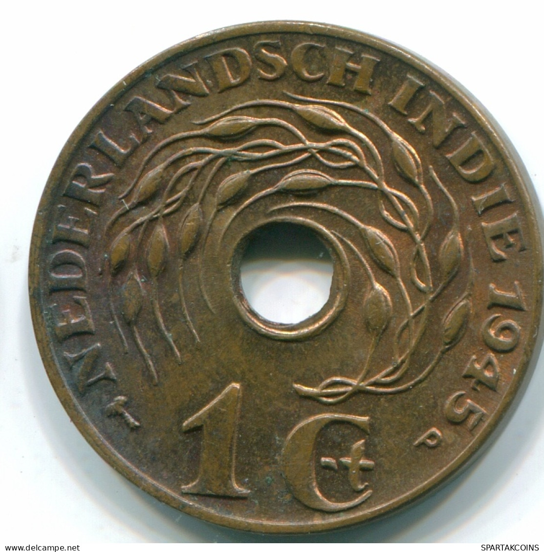 1 CENT 1945 P INDIAS ORIENTALES DE LOS PAÍSES BAJOS INDONESIA Bronze #S10358.E - Indes Néerlandaises