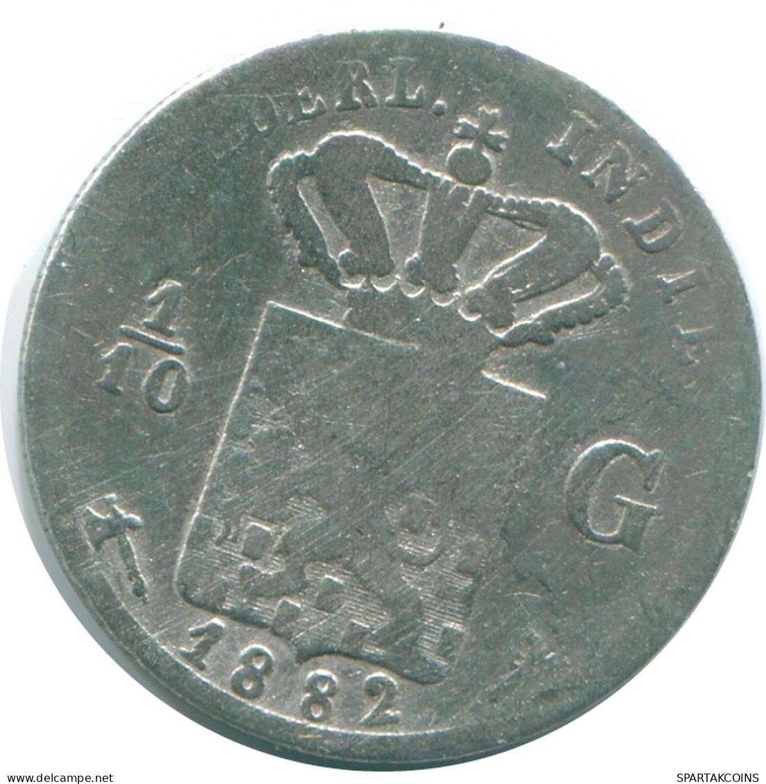 1/10 GULDEN 1882 INDIAS ORIENTALES DE LOS PAÍSES BAJOS PLATA #NL13181.3.E - Indes Néerlandaises