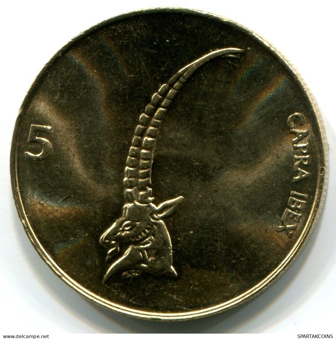 5 TOLAR 1999 ESLOVENIA SLOVENIA UNC Head Capricorn Moneda #W11131.E - Slowenien