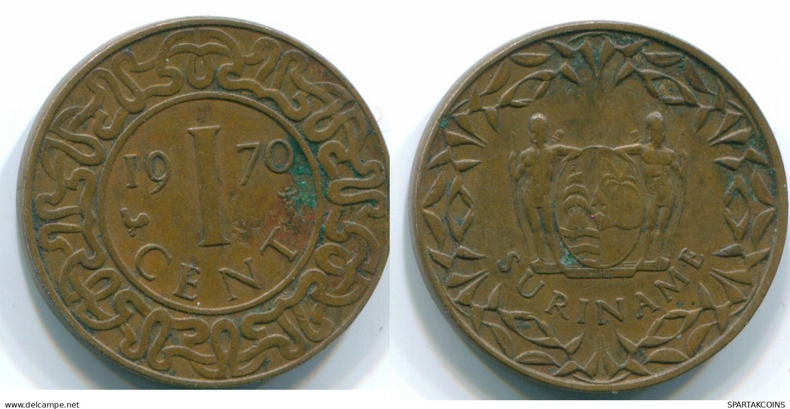 1 CENT 1970 SURINAME NEERLANDÉS NETHERLANDS Bronze Cock Colonial #S10938.E - Surinam 1975 - ...