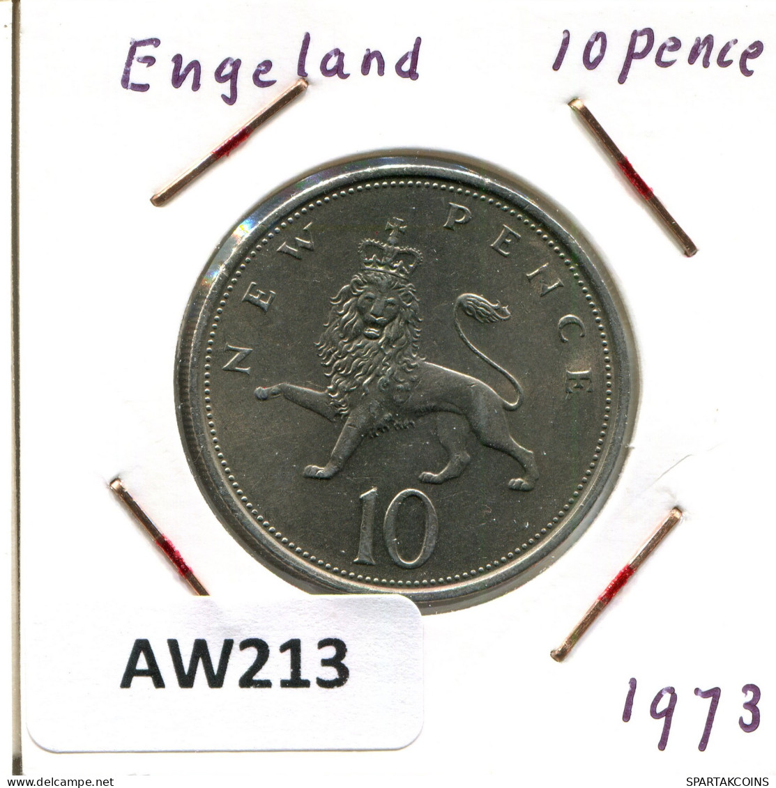 10 PENCE 1973 UK GBAN BRETAÑA GREAT BRITAIN Moneda #AW213.E - 10 Pence & 10 New Pence