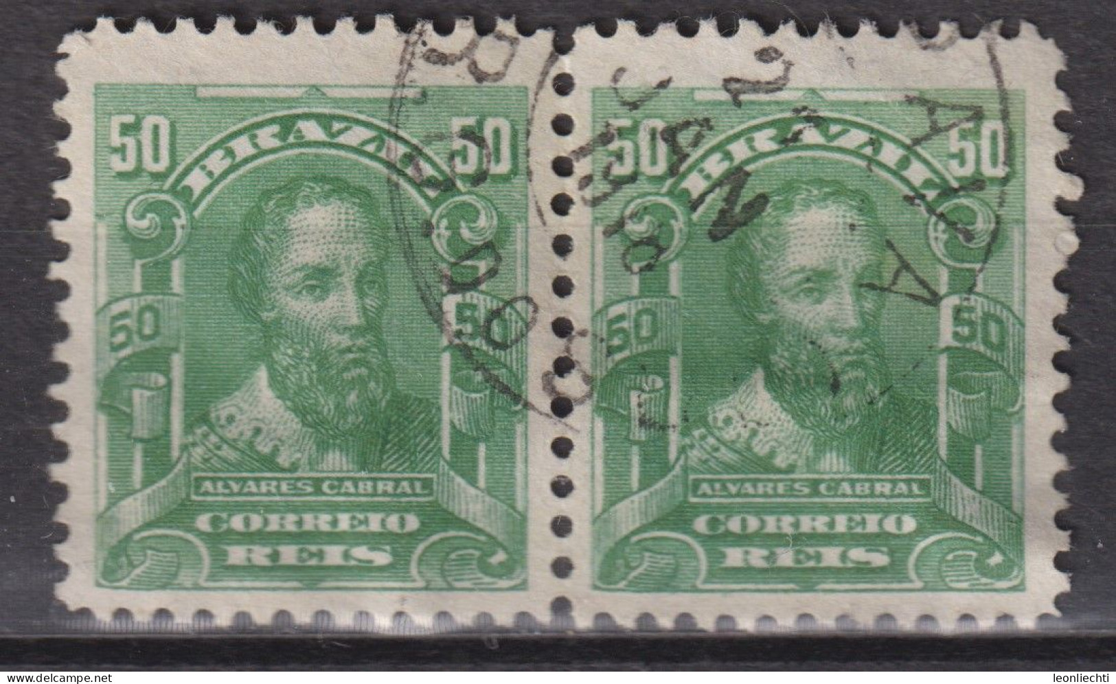 1915 Brasilien Mi:BR 181, Yt:BR 130a, Sg:BR 263, Pedro Alvares Cabral (1467-1520),    Personalities And Liberty Allegory - Used Stamps