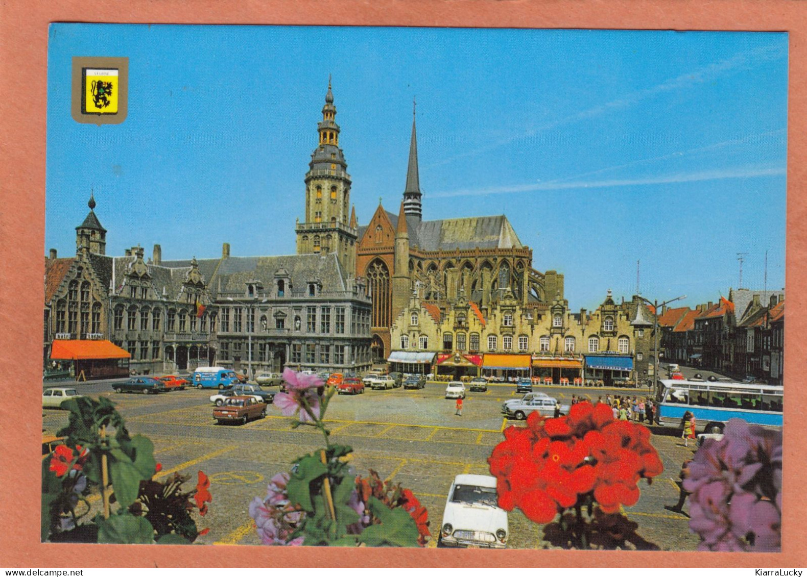 VEURNE - GRAND'PLACE - OLDTIMER CARS VOITURES ANCIENNES BUS CAR - ECRITE - Veurne