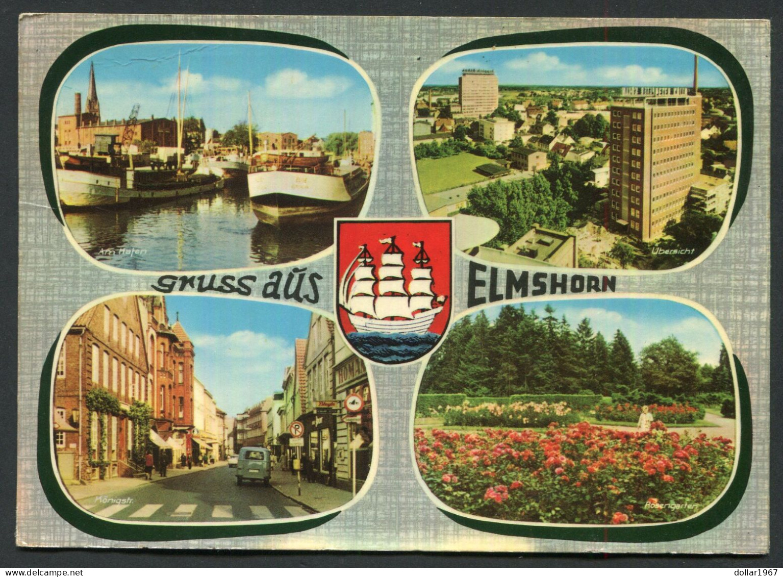 Gruss Aüs Elmhorn .-  Used  17-8-1968  - 2 Scans For Condition.(Originalscan !!) - Elmshorn