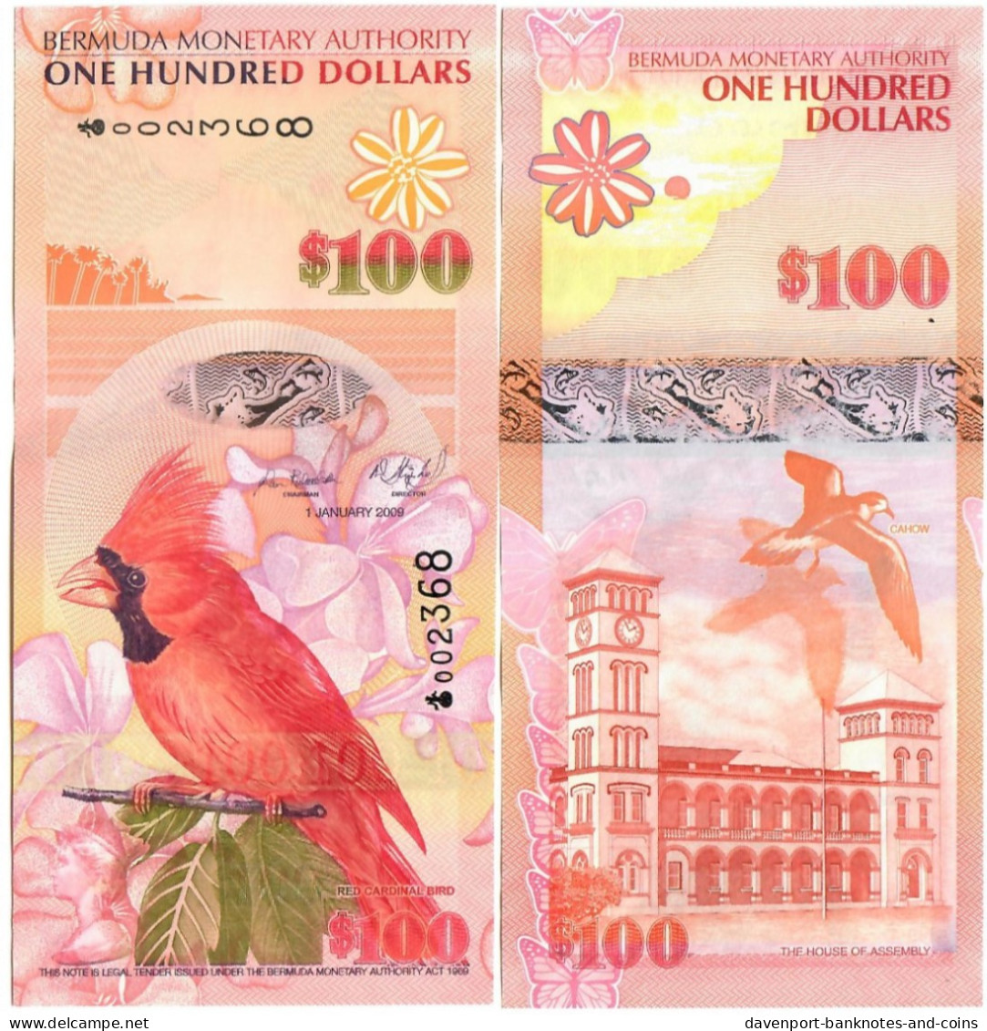 Bermuda 100 Dollars 2009 UNC "Onion" - Bermudes