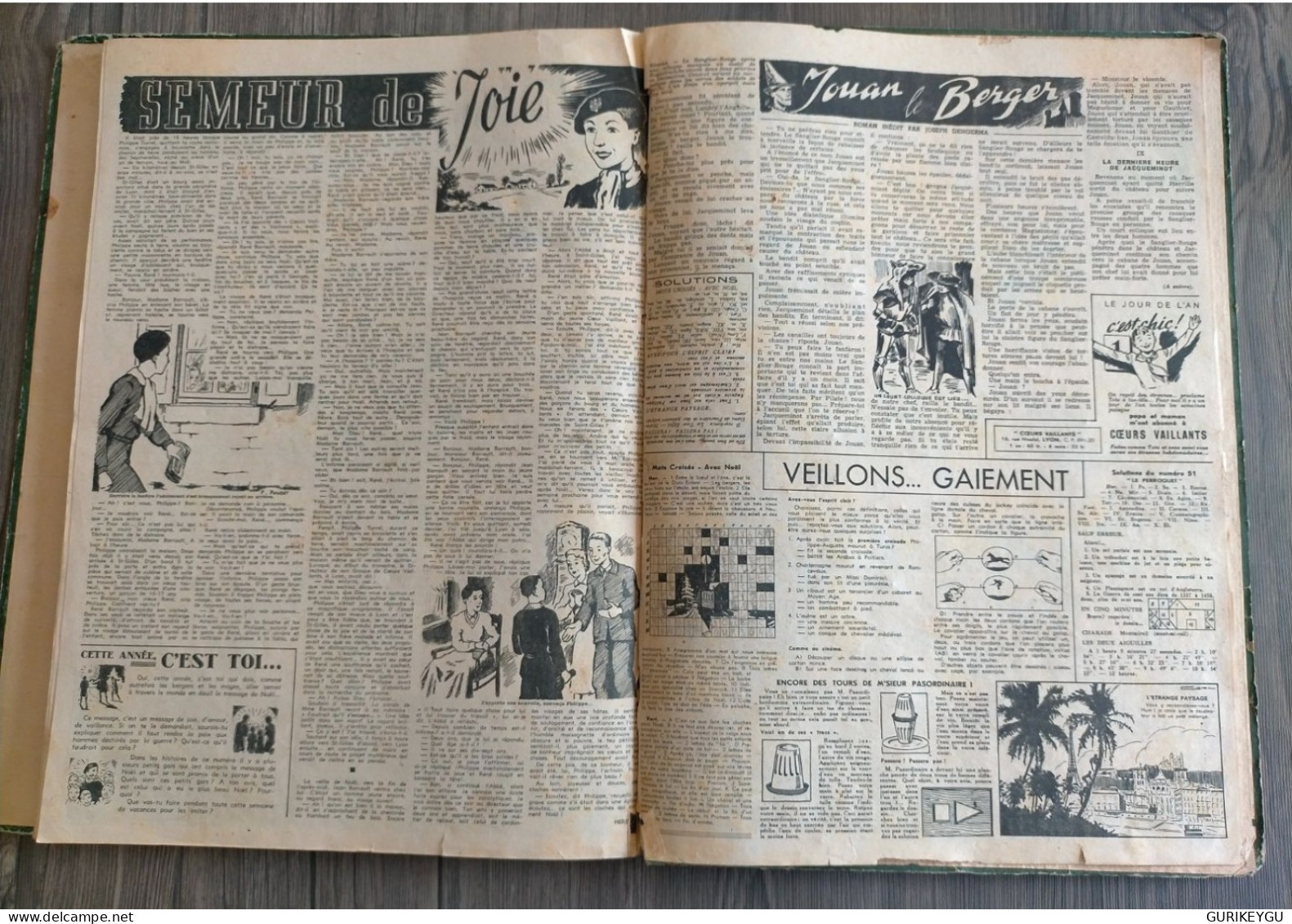 rarissime TINTIN 1942 le crabe au pince d'or reliure album COEURS VAILLANTS 2 ème semestre HERGE cote BDM 350€