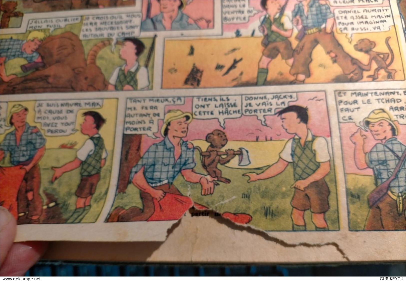 rarissime TINTIN 1942 le crabe au pince d'or reliure album COEURS VAILLANTS 2 ème semestre HERGE cote BDM 350€