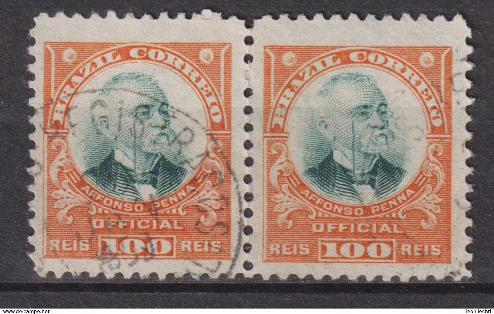 1906 Brasilien  Mi:BR D4, Sn:BR O4, Yt:BR S4, Afonso Augusto Moreira Pena, Dienstmarke - Used Stamps