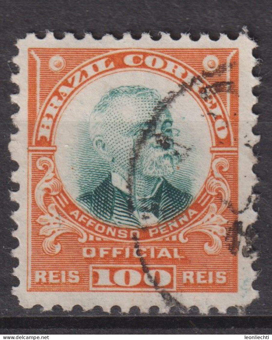 1906 Brasilien  Mi:BR D4, Sn:BR O4, Yt:BR S4, Afonso Augusto Moreira Pena, Dienstmarke - Gebraucht