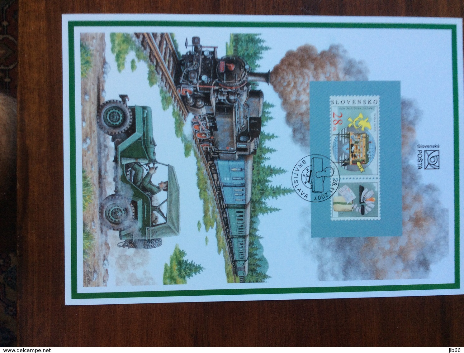 Feuillet Souvenir 2007 NL74 Bureau De Poste Militaire Feldpost Jeep Locomotive Train - Altri & Non Classificati