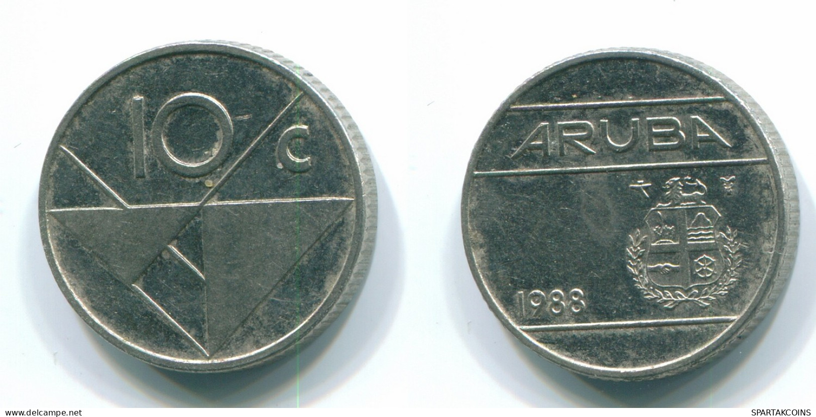 10 CENTS 1988 ARUBA (NÉERLANDAIS NETHERLANDS) Nickel Colonial Pièce #S13626.F - Aruba