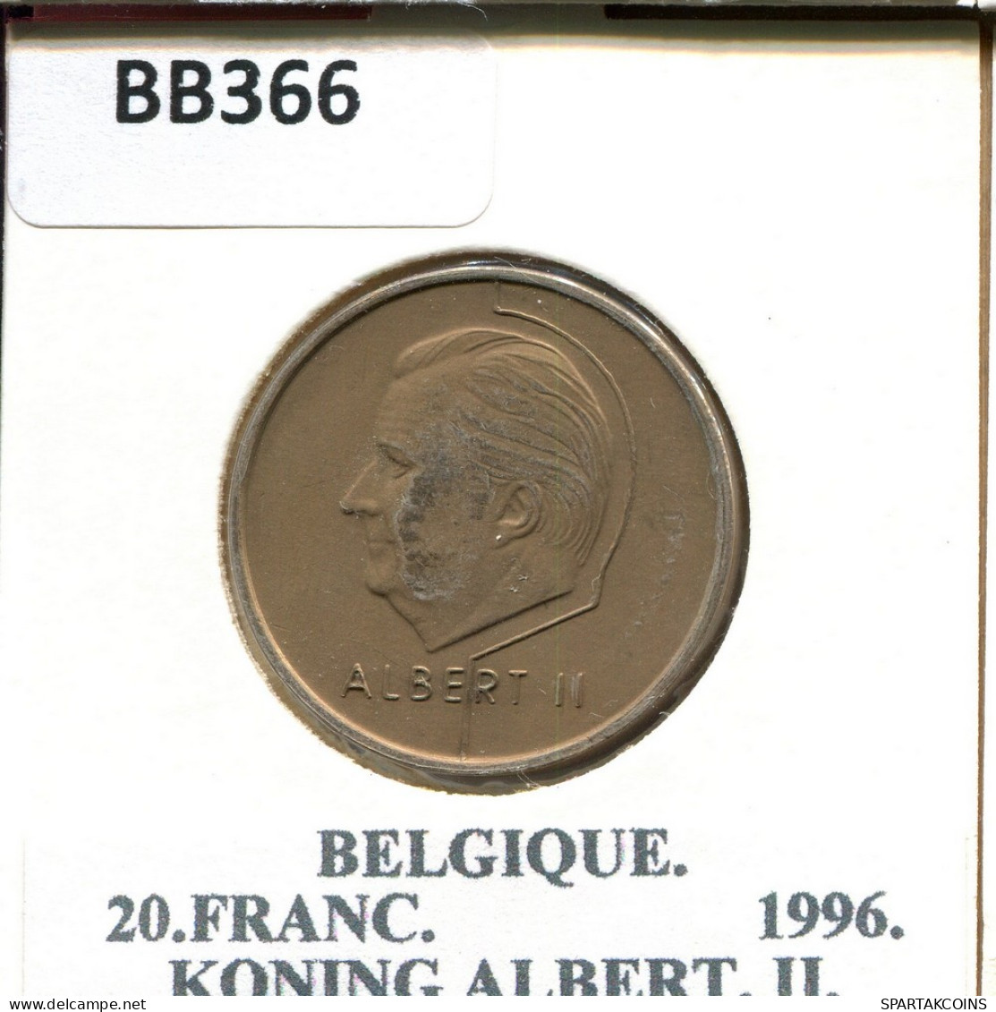 20 FRANCS 1996 FRENCH Text BELGIQUE BELGIUM Pièce #BB366.F - 20 Frank