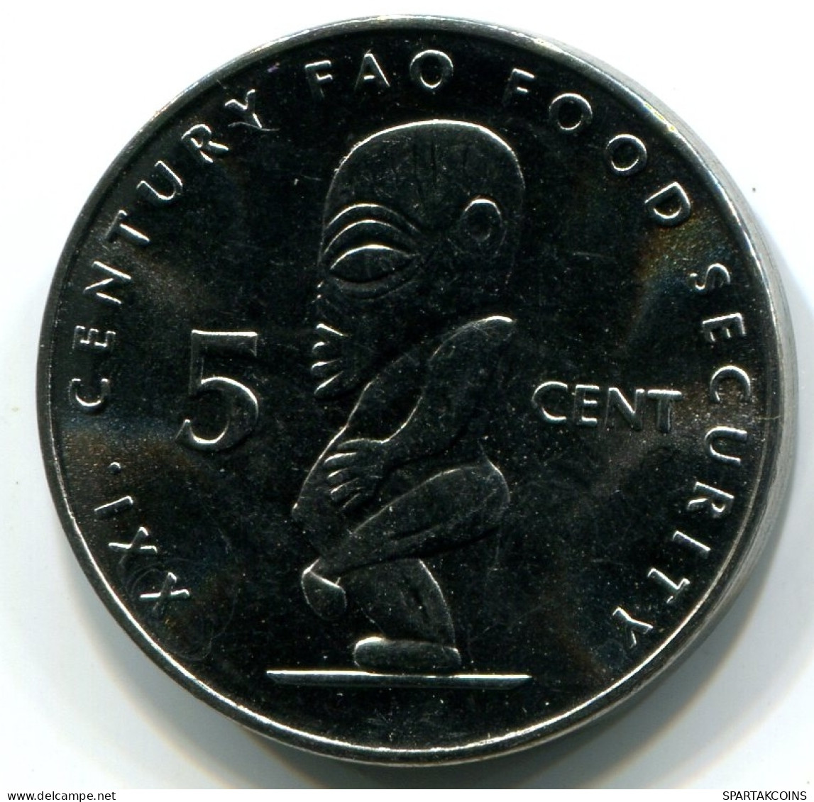 5 CENTS 2000 ÎLES COOK COOK ISLANDS UNC Statue Of Tangaroa Pièce #W11158.F - Cookeilanden