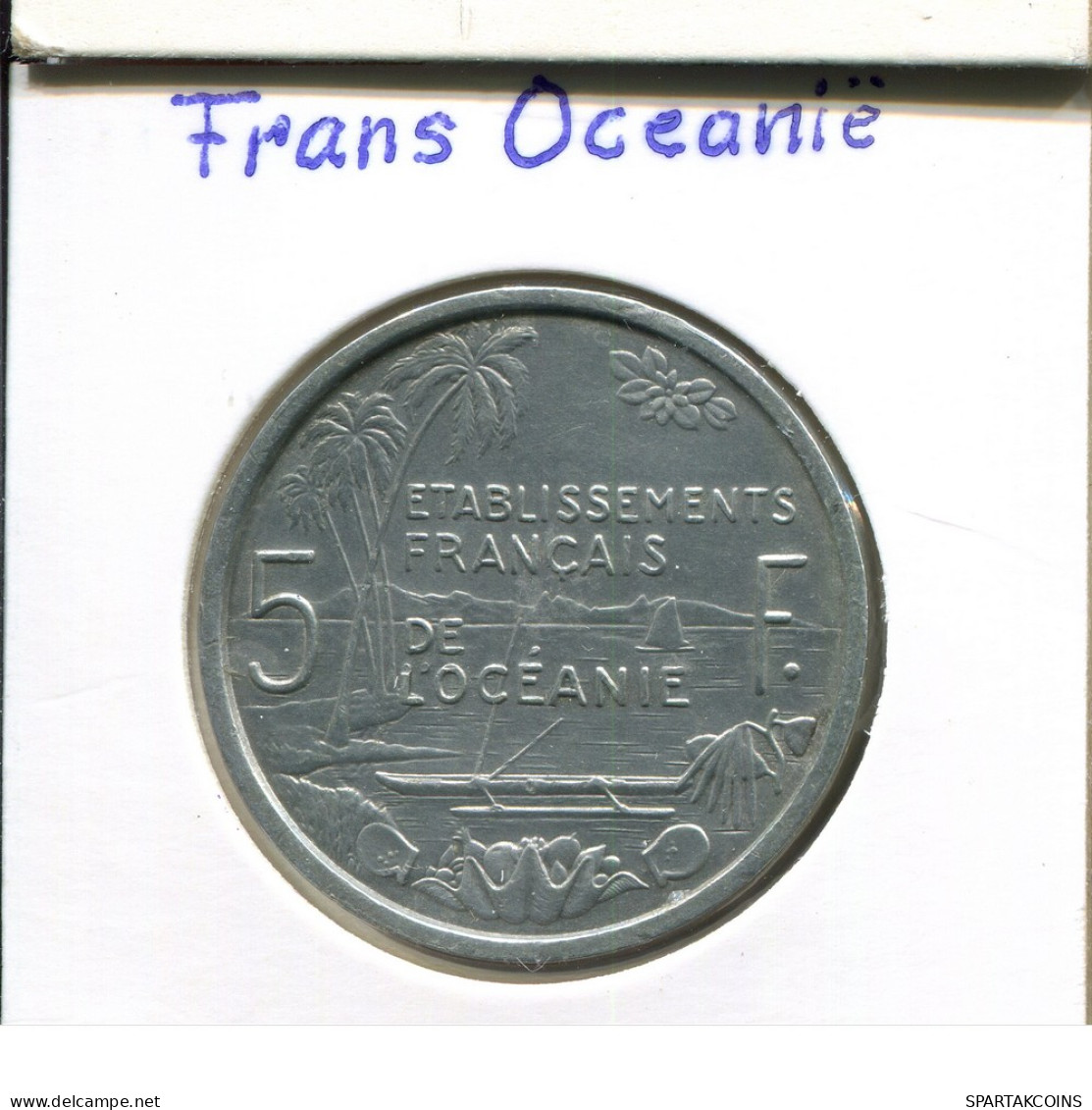 5 FRANCS 1952 OCÉANIE Française FRENCH OCEANIA Colonial Pièce #AM499.F - Frans-Polynesië