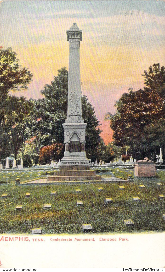 USA - Menphis - Confederate Monument - Elmwood Park - Carte Postale Ancienne - Memphis