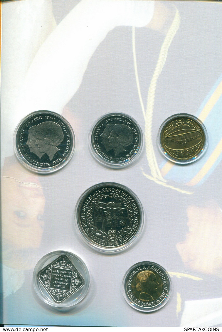 NÉERLANDAIS NETHERLANDS PRINCELY MILESTONES 1980 Pièce & MEDALS ARGENT PROOF #SET1084.7.F - Mint Sets & Proof Sets