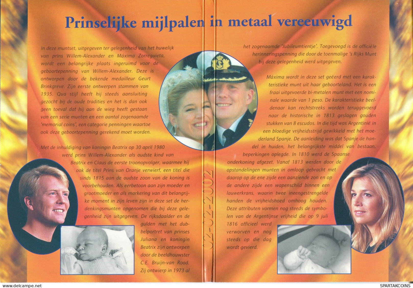 NÉERLANDAIS NETHERLANDS PRINCELY MILESTONES 1980 Pièce & MEDALS ARGENT PROOF #SET1084.7.F - Jahressets & Polierte Platten