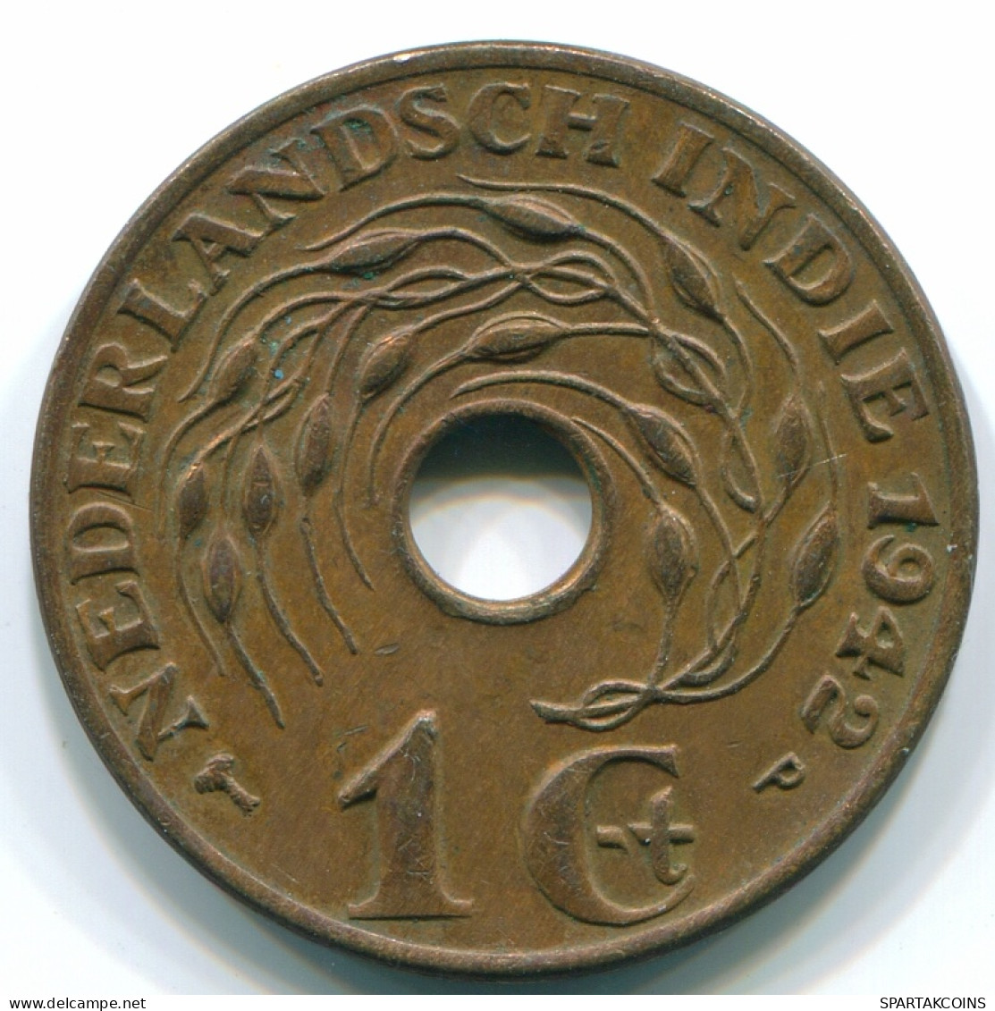 1 CENT 1942 INDES ORIENTALES NÉERLANDAISES INDONÉSIE Bronze Colonial Pièce #S10317.F - Indes Néerlandaises