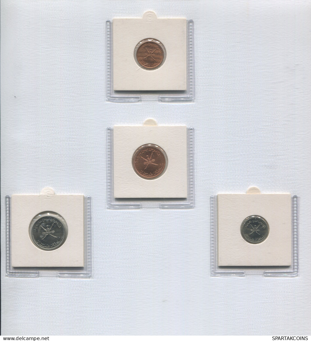 OMAN 1975-1999 Pièce SET 5. 10. 25. 50 BAIZA UNC #SET1168.5.F - Omán