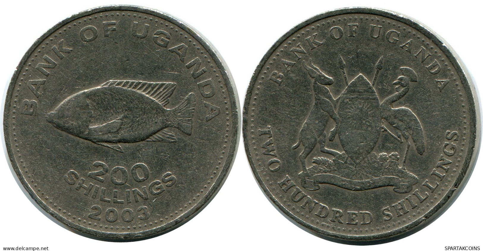 200 SHILLINGS 2003 OUGANDA UGANDA Pièce #AP954.F - Ouganda