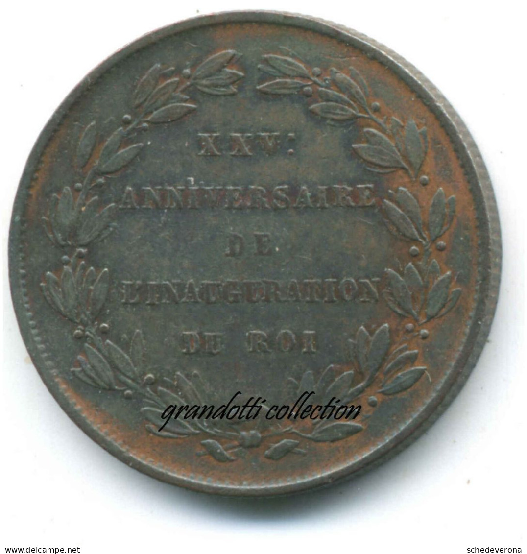 RE LEOPOLDO I DEL BELGIO 1856 MEDAGLIA GETTONE 25° ANNIVERSARIO REGNO - Monarquía / Nobleza