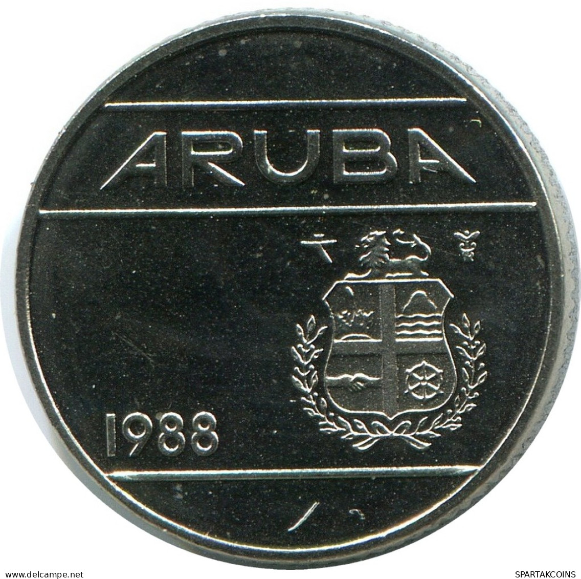 10 CENTS 1988 ARUBA Coin (From BU Mint Set) #AH073.U - Aruba