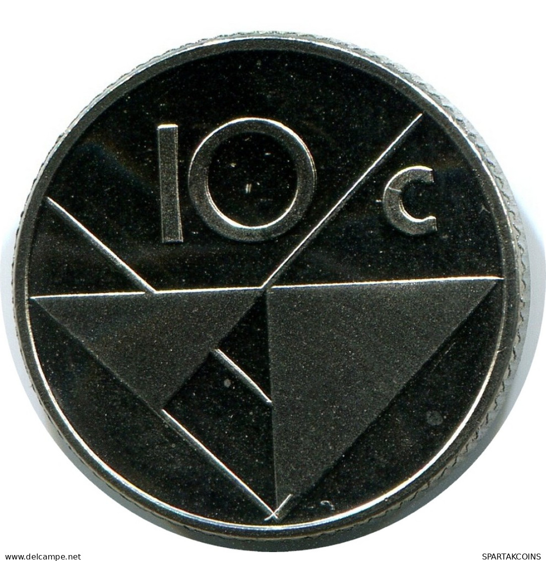 10 CENTS 1988 ARUBA Coin (From BU Mint Set) #AH073.U - Aruba