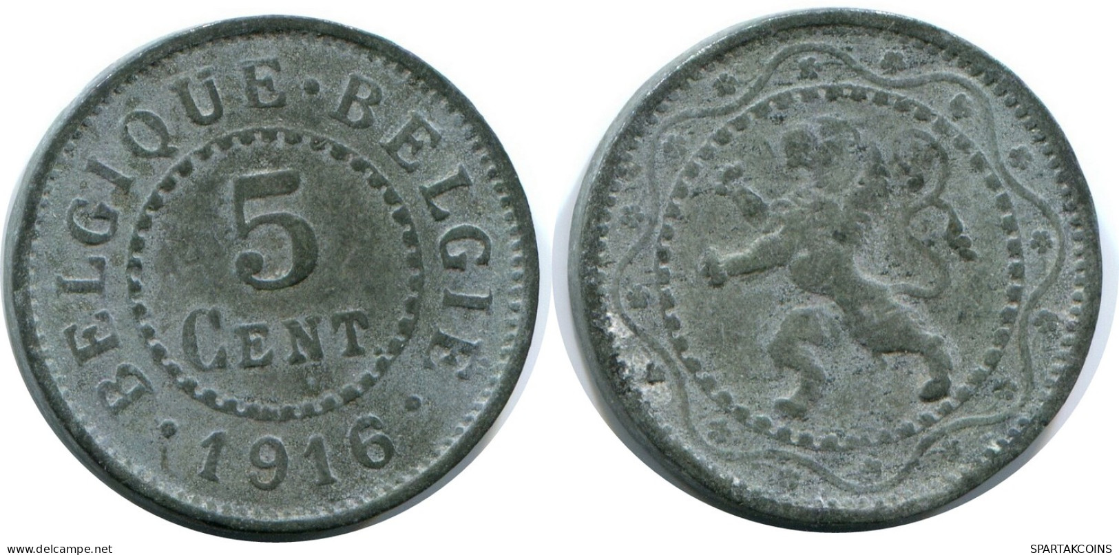 5 CENTIMES 1916 BELGIUM Coin #AW964.U - 5 Cent