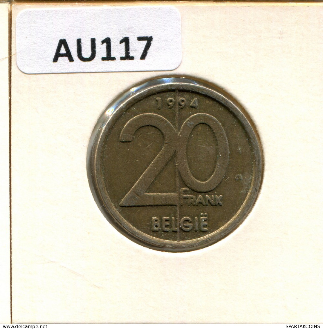 20 FRANCS 1994 DUTCH Text BELGIUM Coin #AU117.U - 20 Francs