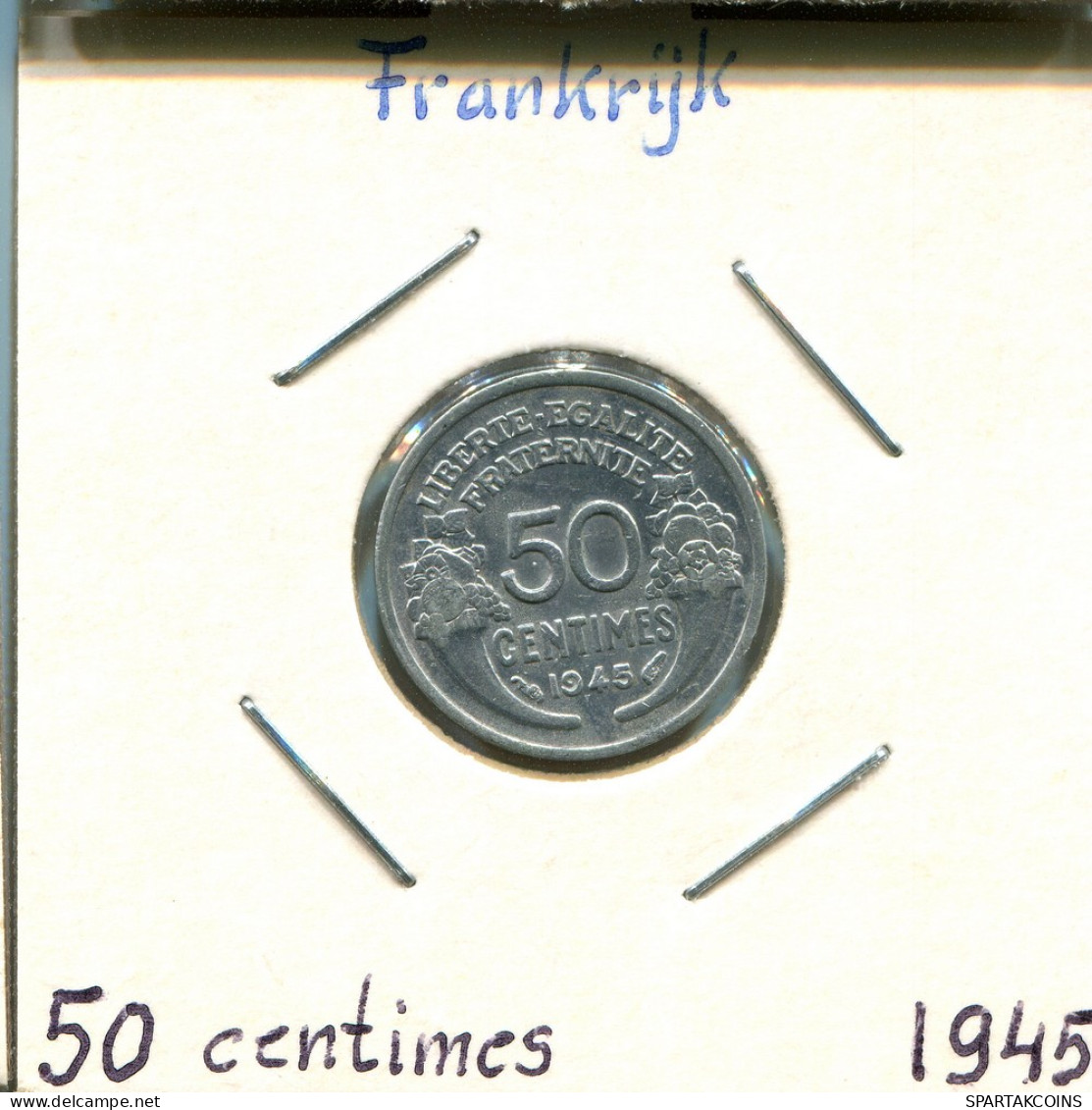 50 CENTIMES 1945 FRANCE Coin Provisional Government #AM231 - 50 Centimes