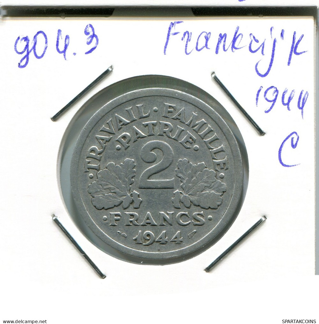2 FRANCS 1944 C FRANCE French Coin #AN351 - 2 Francs