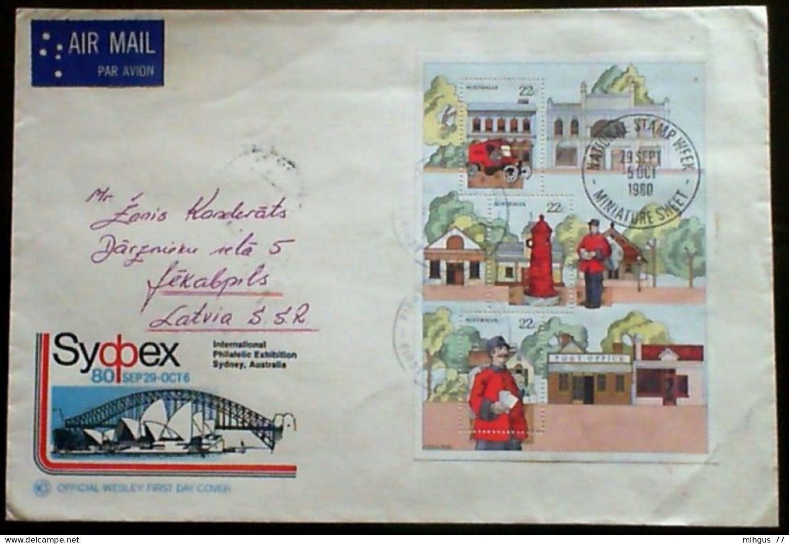 AUSTRALIA-FDC- 1980 SYFEX - Otros & Sin Clasificación