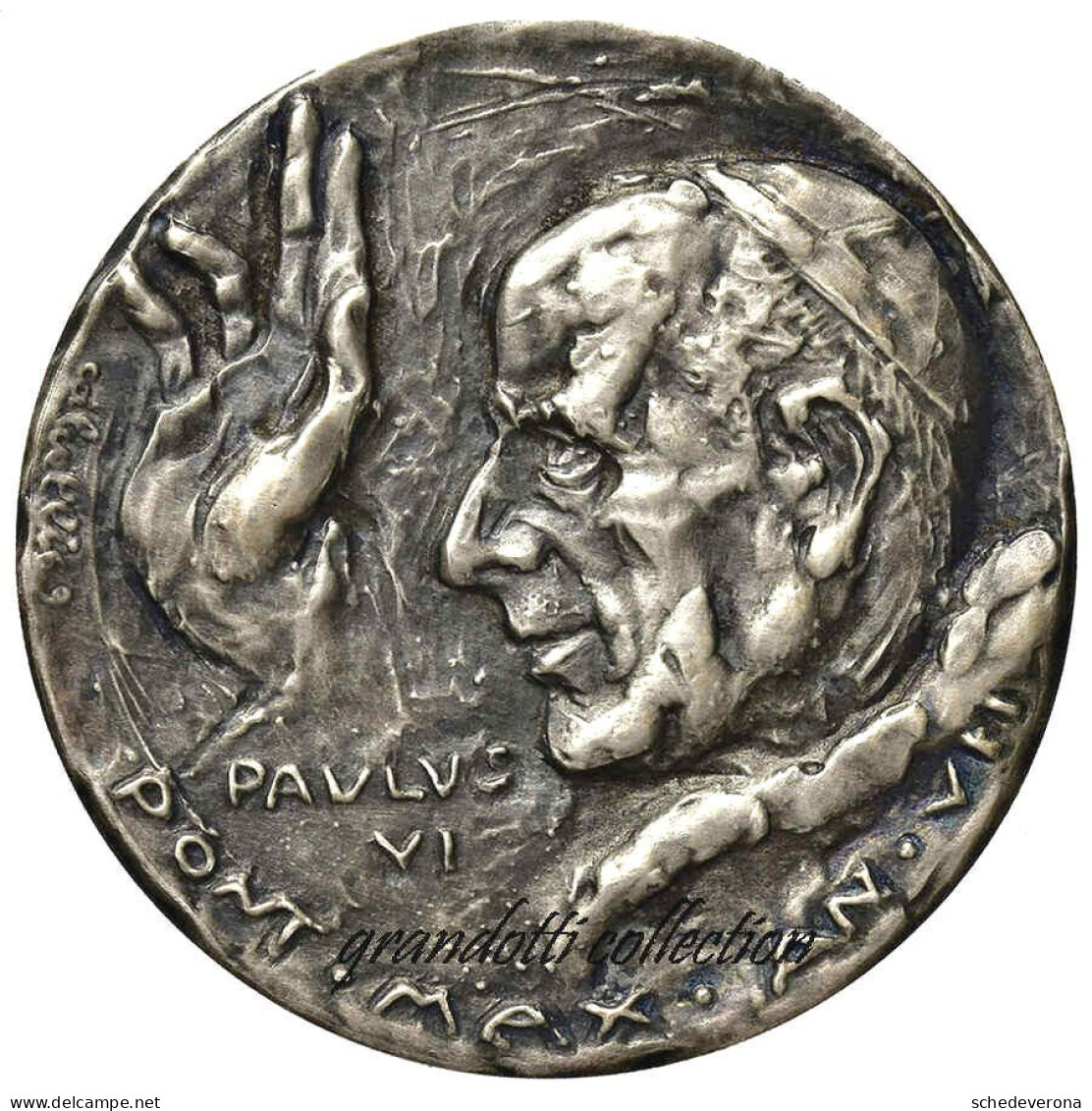 PAPA PAOLO VI° HUMANAE VITAE 1969 MEDAGLIA ARGENTO ANNUALE ANNO VII - Royaux/De Noblesse