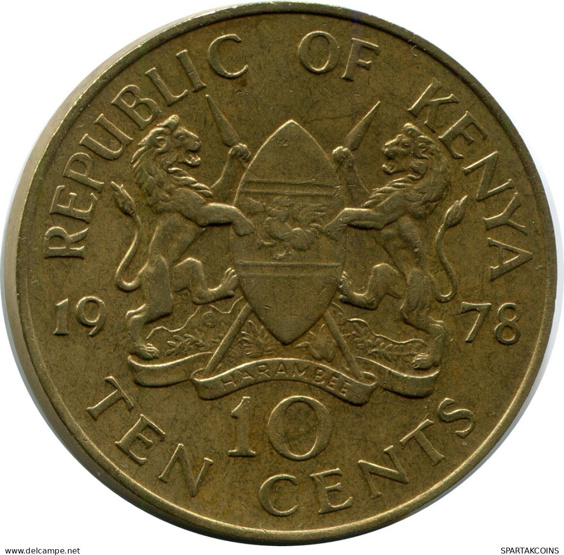 10 CENTS 1978 KENYA Coin #AP895.U - Kenya