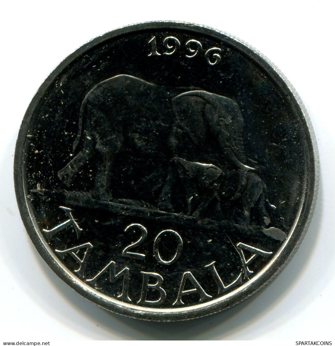 20 TAMBALA 1996 MALAWI UNC Coin Elephants #W11025.U - Malawi