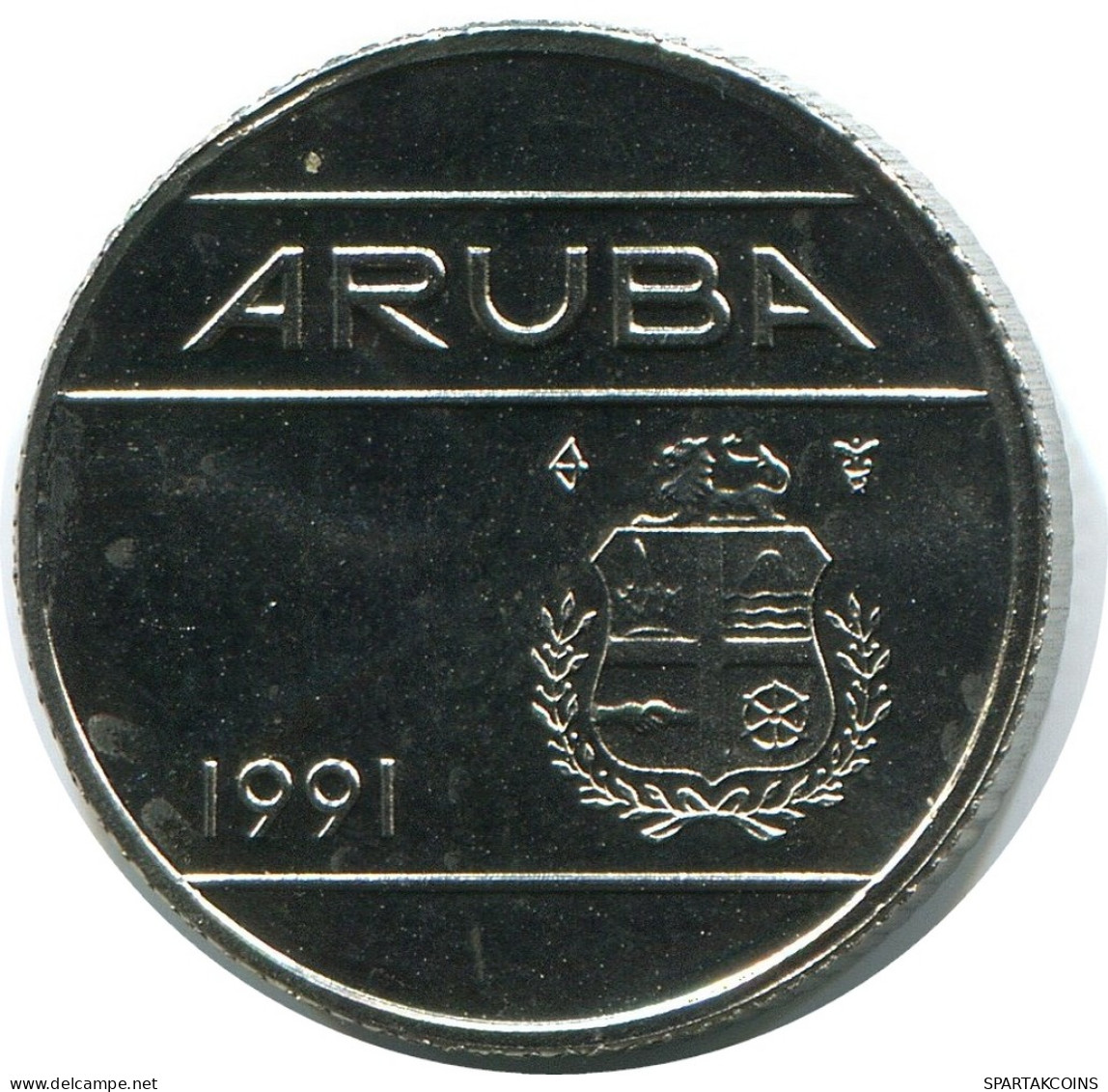 10 CENTS 1991 ARUBA Coin (From BU Mint Set) #AH077.U - Aruba