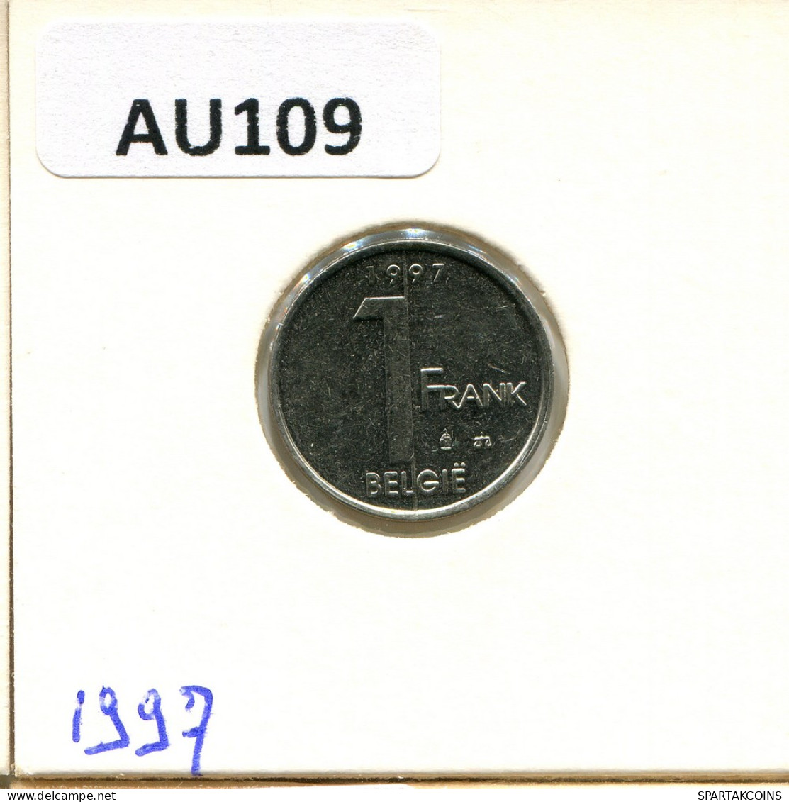 1 FRANC 1997 DUTCH Text BELGIUM Coin #AU109.U - 1 Franc