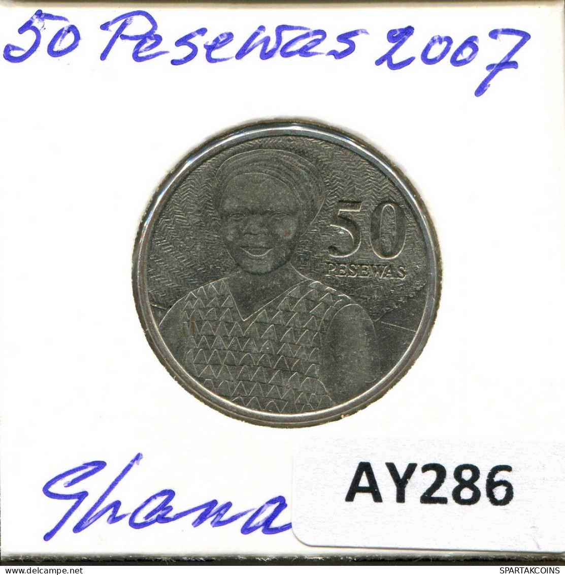 50 PESEWAS 2007 GHANA Coin #AY286.U - Ghana