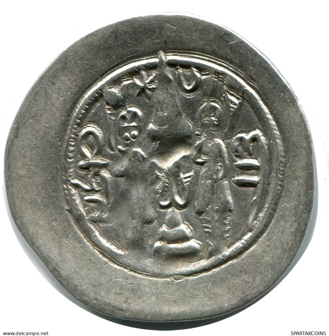 SASSANIAN HORMIZD IV Silver Drachm Mitch-ACW.1073-1099 #AH199.45.U - Orientales