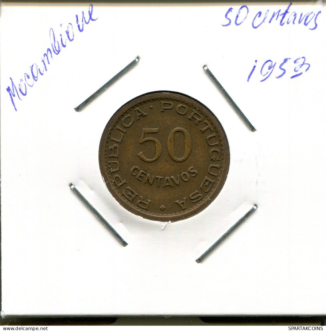 50 CENTAVOS 1953 MOZAMBIQUE Coin #AN692.U - Mozambique