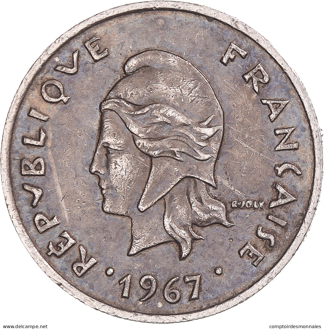 Monnaie, Polynésie Française, 10 Francs, 1967, Paris, TTB+, Nickel, KM:5 - Frans-Polynesië