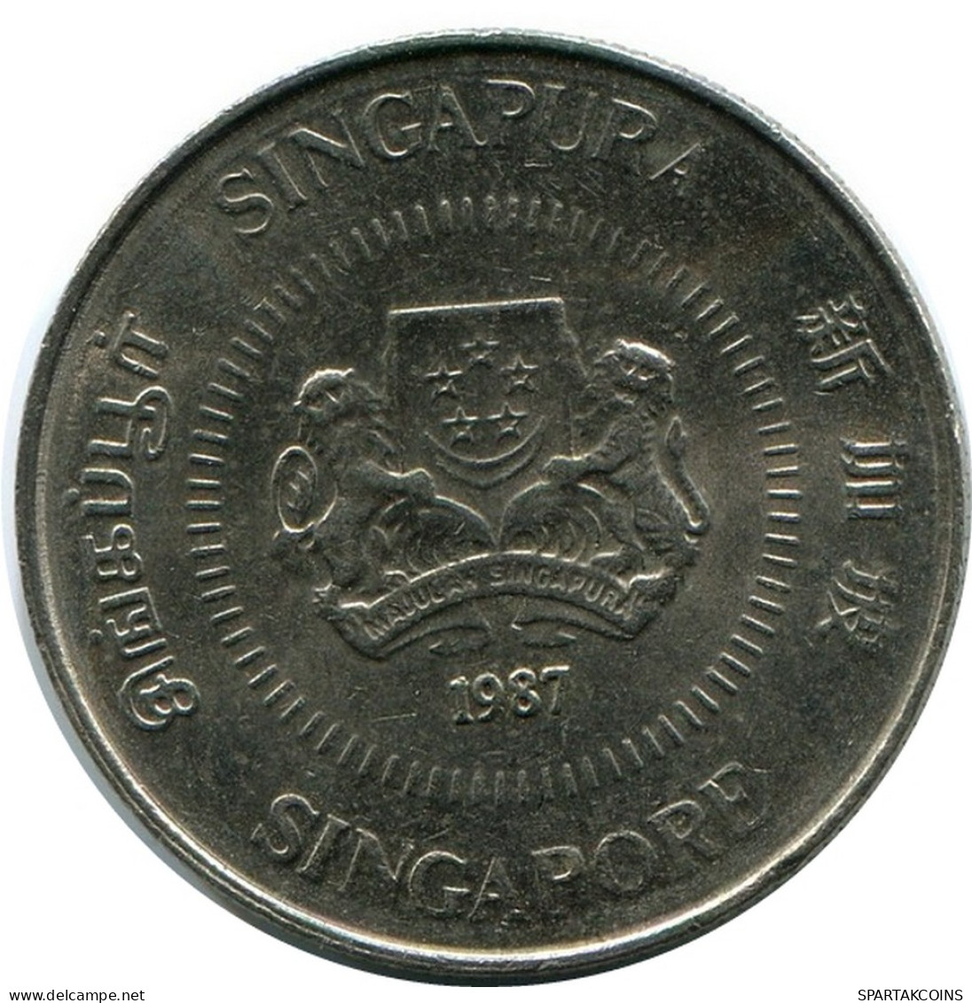 10 CENTS 1987 SINGAPUR SINGAPORE Münze #AR172.D - Singapour