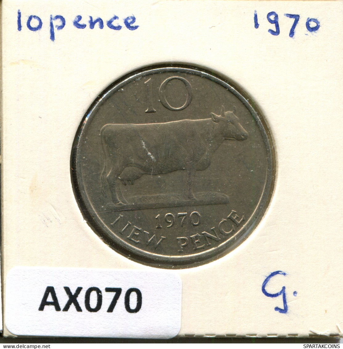 5 PENCE 1970 GUERNSEY Münze #AX070.D - Guernesey