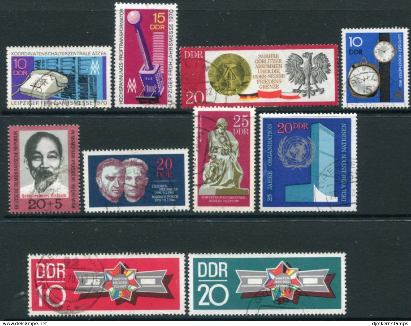 DDR / E. GERMANY 1970 Seven Issues Used. - Oblitérés