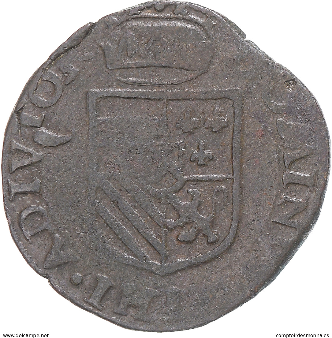Monnaie, Pays-Bas Espagnols, Philippe II, Liard, 1591, Maastricht, TB+, Cuivre - …-1795 : Vereinigte Provinzen