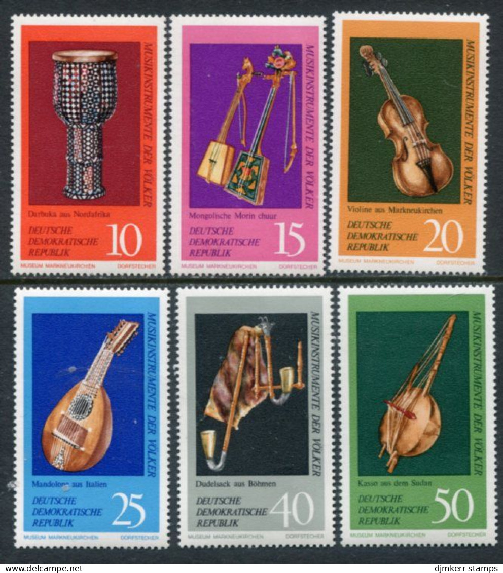 DDR / E. GERMANY 1971 Musical Instruments  MNH / **.  Michel 1708-13 - Neufs