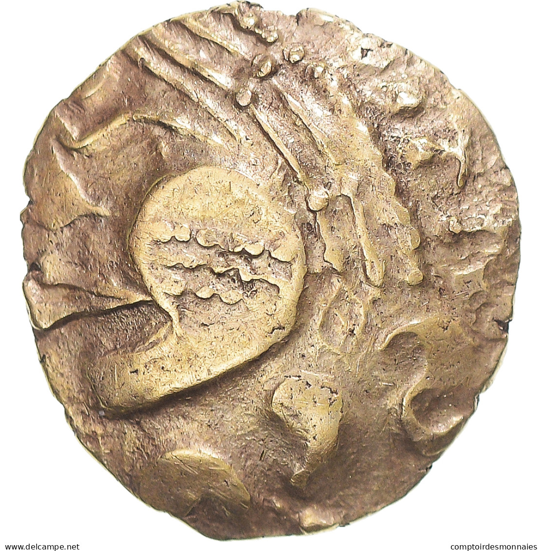 Monnaie, Aulerques Éburovices, Hémistatère, 1st Century BC, Evreux, TTB, Or - Gauloises