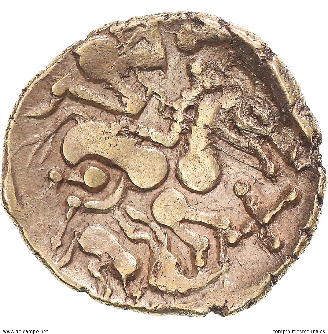 Monnaie, Aulerques Éburovices, Hémistatère, 1st Century BC, Evreux, TTB, Or - Gauloises