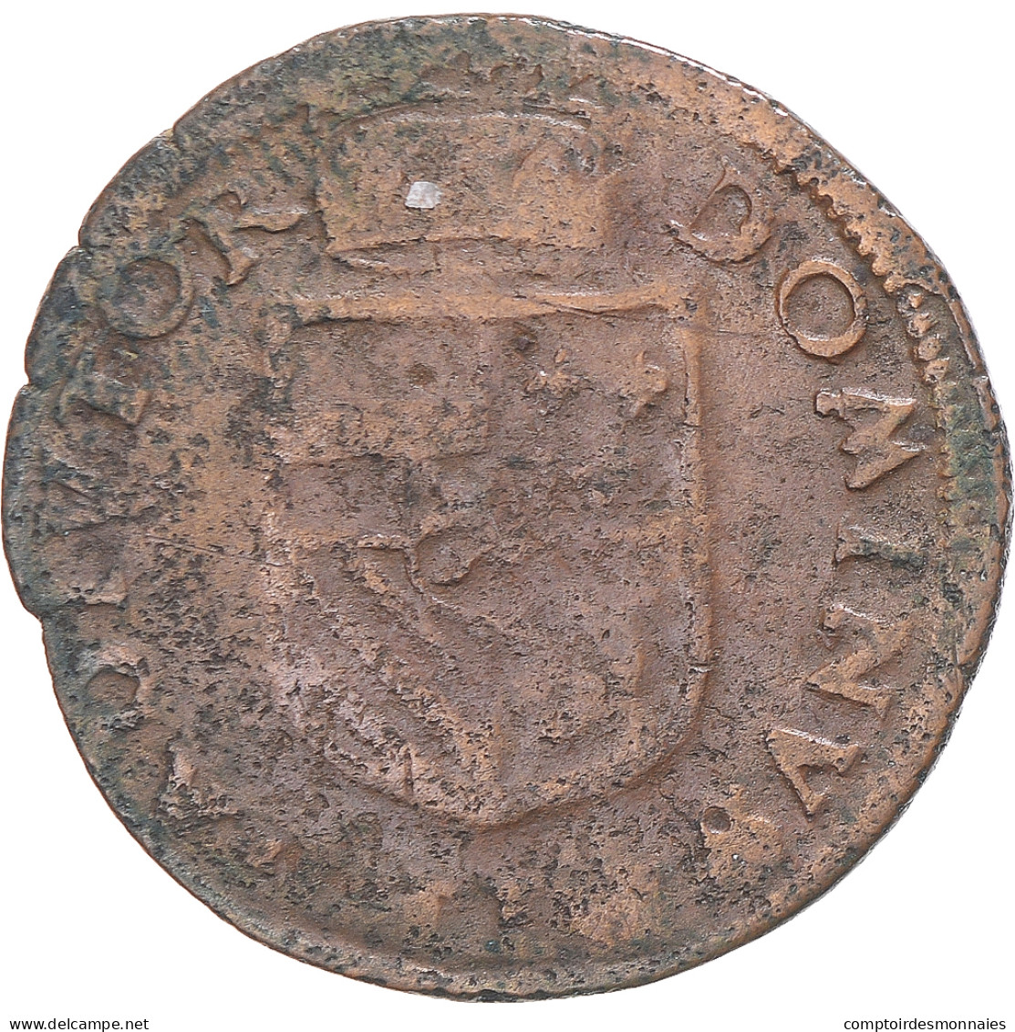 Monnaie, Pays-Bas Espagnols, Philippe II, Liard, 1587, Maastricht, TB+, Cuivre - …-1795 : Former Period